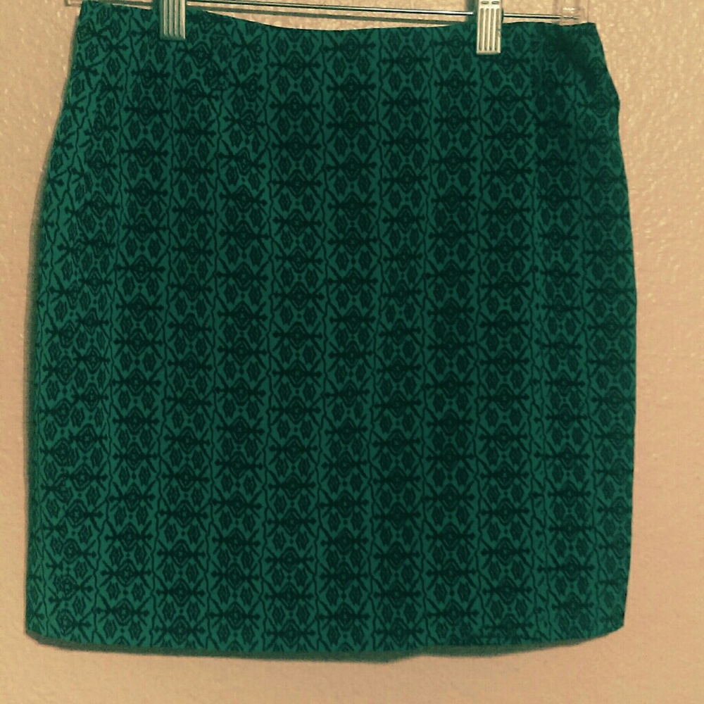 Forever 21 Turquoise & black wrap skirt